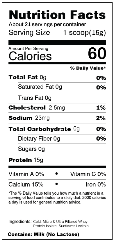 Nutritional Label